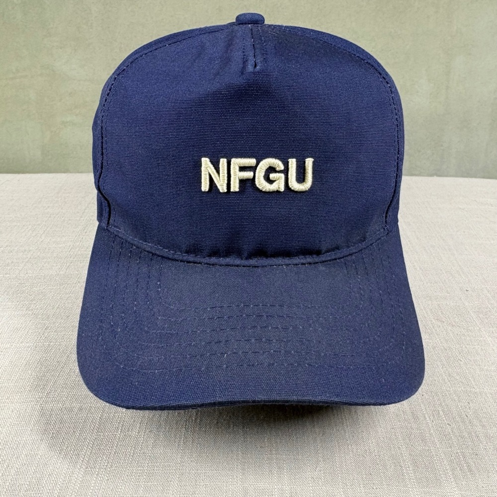 Darc Sport NFGU Navy Blue Hat Wolf Head Logo Limited Edition Strapback Cap Mens